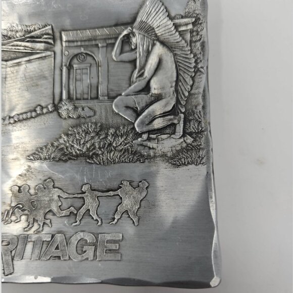 Vintage Wendell August Forge Hold On To Heritage Trinket Dish American Indian - Picture 2 of 5